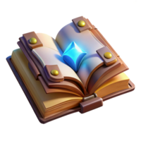 wonderful artistic Open Spellbook Isolated with Illuminated Pages exclusive png