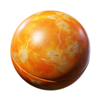 magnificent rustic Orange Ball in Simulated Zero Gravity Transparent Background exclusive png