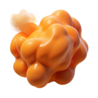 serene creative Orange Smoke Wisp on Transparent Background premium png
