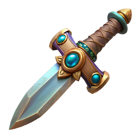 wonderful abstract Ornate Dagger Cutout with Jeweled Hilt png