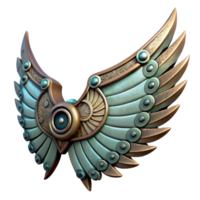 extraordinary rustic Ornate Mechanical Wings Side View Cutout genuine png