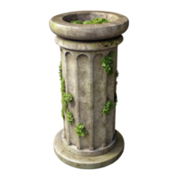 wonderful creative Overgrown Concrete Pillar Transparent Background png