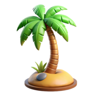 elegant artistic Palm Tree Sundowner Paradise Isolated on Transparent Background high resolution png