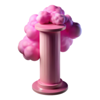 stunning artistic Pink Smoke Column Cutout with Vertical Alignment high quality png