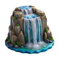 elegant abstract Powerful Waterfall with Whitewater Transparent Background high resolution png