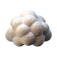 dramatic artistic Puffy White Cloud Cutout with Soft Shadows and Transparent Background high resolution png