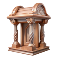 elegant abstract Pulpit Carving Cutout Ornate Design Transparent Background exclusive png