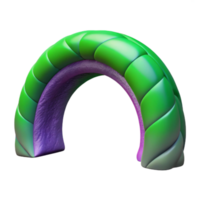 wonderful creative Realistic Auroral Arch Cutout with Green and Purple Hues authentic png
