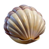 elegant abstract Realistic Clam Shell Isolated on Transparent Background png