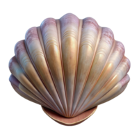 beautiful vintage Realistic Clam Shell Isolated on Transparent Background high resolution png