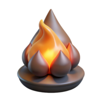 beautiful rustic Realistic Firelight with Shadow Isolated Transparent Background high quality png