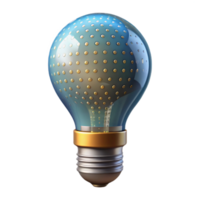 impressive creative Realistic Light Bulb with Binary Code Filament Transparent Background high quality png