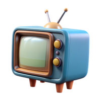 magnificent modern Retro Tv Set with Static Screen Transparent authentic png