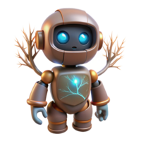 wonderful creative Robot with Glowing Branches Transparent Cutout exclusive png