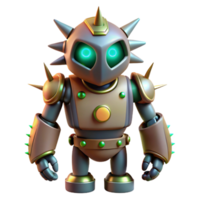 beautiful rustic Robot with Glowing Thorns Cutout Element original png