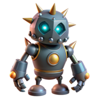 magnificent minimalist Robot with Glowing Thorns Cutout Element high quality png