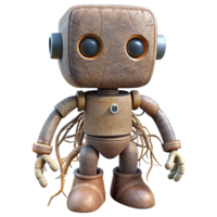 extraordinary minimalist Robot with Intertwined Roots Transparent high resolution png