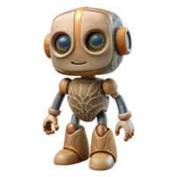 extraordinary artistic Robot with Organic Roots Cutout Side View high resolution png