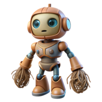 magnificent abstract Robot with Organic Roots Cutout Side View authentic png