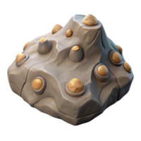 serene traditional Rocky Zephyr Zone Terrain Cutout with Shadow original png
