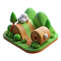 extraordinary abstract Rolling Zephyr Zone Hills Cutout with Green Grass Texture png