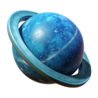 elegant minimalist Rotating Celestial Body Transparent Background Blue Hue detailed png
