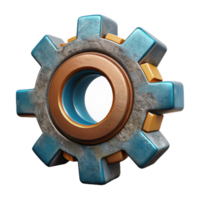 stunning rustic Rotating Gear with Digital Numbers Cutout original png