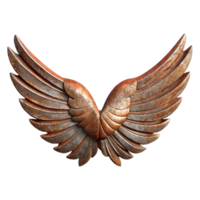elegant abstract Rusty Iron Wings Spread Open Transparent Element png