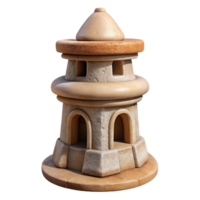 stunning rustic Sand Colored Aerthys Tower Isolated Element high quality png