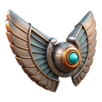 elegant rustic Sci Fi Mechanical Wings Illuminated Cutout high resolution png