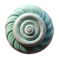 serene minimalist Seashell Pattern Spiral Form Isolated Cutout Element png