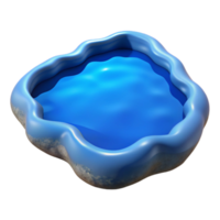 wonderful minimalist Serene Blue Lake Isolated Element with Soft Lighting high resolution png