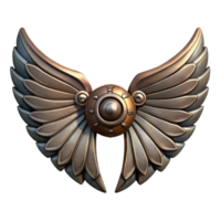 magnificent classic Shadowed Mechanical Wings Isolated on Transparent Background authentic png