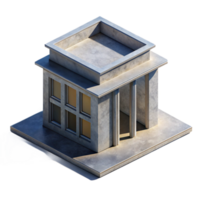 impressive classic Shadow of a Building Transparent Background authentic png