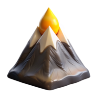 stunning artistic Sharp Peak in Zephyr Zone Isolated with Bright Sunlight png