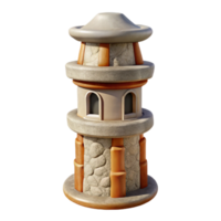 impressive creative Side View Terraform Tower Isolated on Transparent Background high quality png