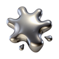 beautiful traditional Silver Alloy Splash Isolated Element with Shadow exclusive png