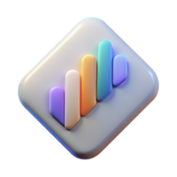 vibrant modern Simple Spectral Data Icon Isolated on Transparent Background professional png