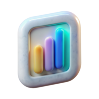vibrant artistic Simple Spectral Data Icon Isolated on Transparent Background professional png