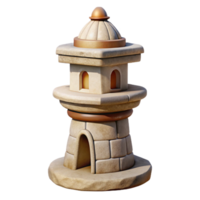 extraordinary classic Simple Terraform Tower Cutout on Transparent Background high resolution png