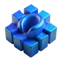 beautiful abstract Simple Spectral Mapping Icon with Shadow Transparent png