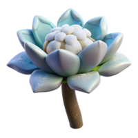 magnífico contemporâneo solteiro ártico flor lado Visão Cortar fora com neve png