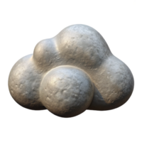 beautiful artistic Single Nimbus Cloud Icon Cutout with Sharp Edges high quality png