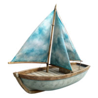 serene abstract Single Sailboat Transparent Background Cloudy Sky high resolution png