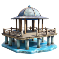 wonderful rustic Sky Pier Transparent Background Modern Architecture Isolated detailed png