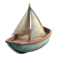 impressive vintage Small Sailboat Isolated with Dramatic Cloud Cover png