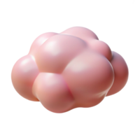 vibrant minimalist Soft Pink Cloud Transparent Background with Dreamy Vibe authentic png