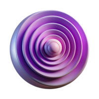serene creative Soundwave Expanding Circles Isolated with Radial Gradient png