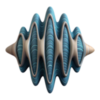 magnificent artistic Soundwave Interfering Waves Cutout with Complex Pattern authentic png