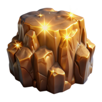 dramatic abstract Sparkling Canyon Isolated Golden Hour Light Transparent Background premium png